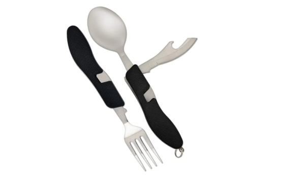 Туристический складной нож 4 в 1, чёрный Туристический складной нож 4 в 1, чёрный